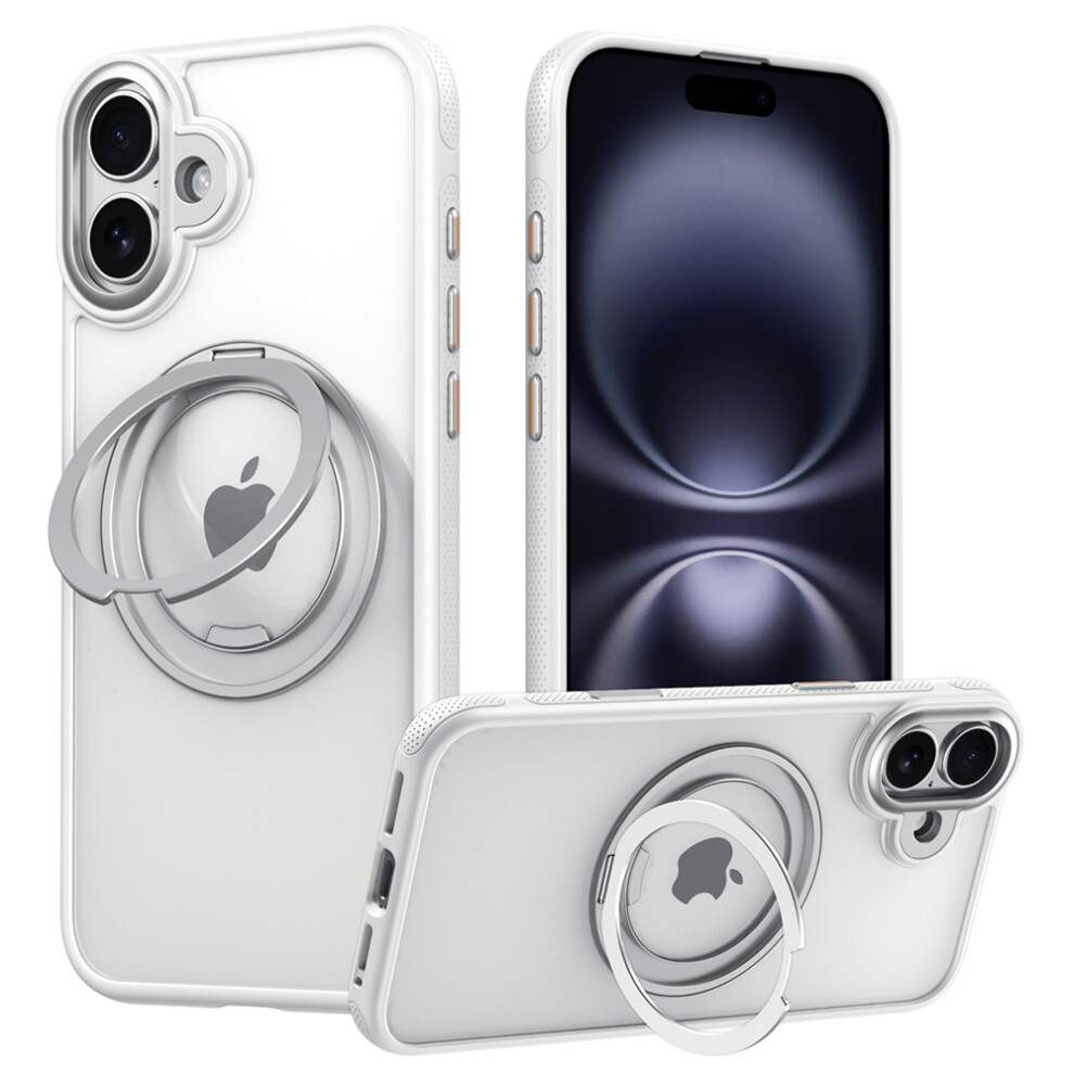 (White) For Iphone 17 Case Compatible With Magsafe Kickstand Tpu Pc Phone Back Cover White 6914296705096