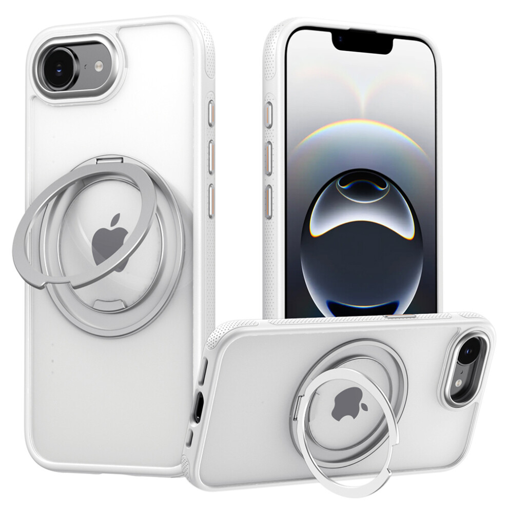 (White) For Iphone 17E / 16E Case Compatible With Magsafe Kickstand Tpu Pc Phone Back Cover White 6914294945227