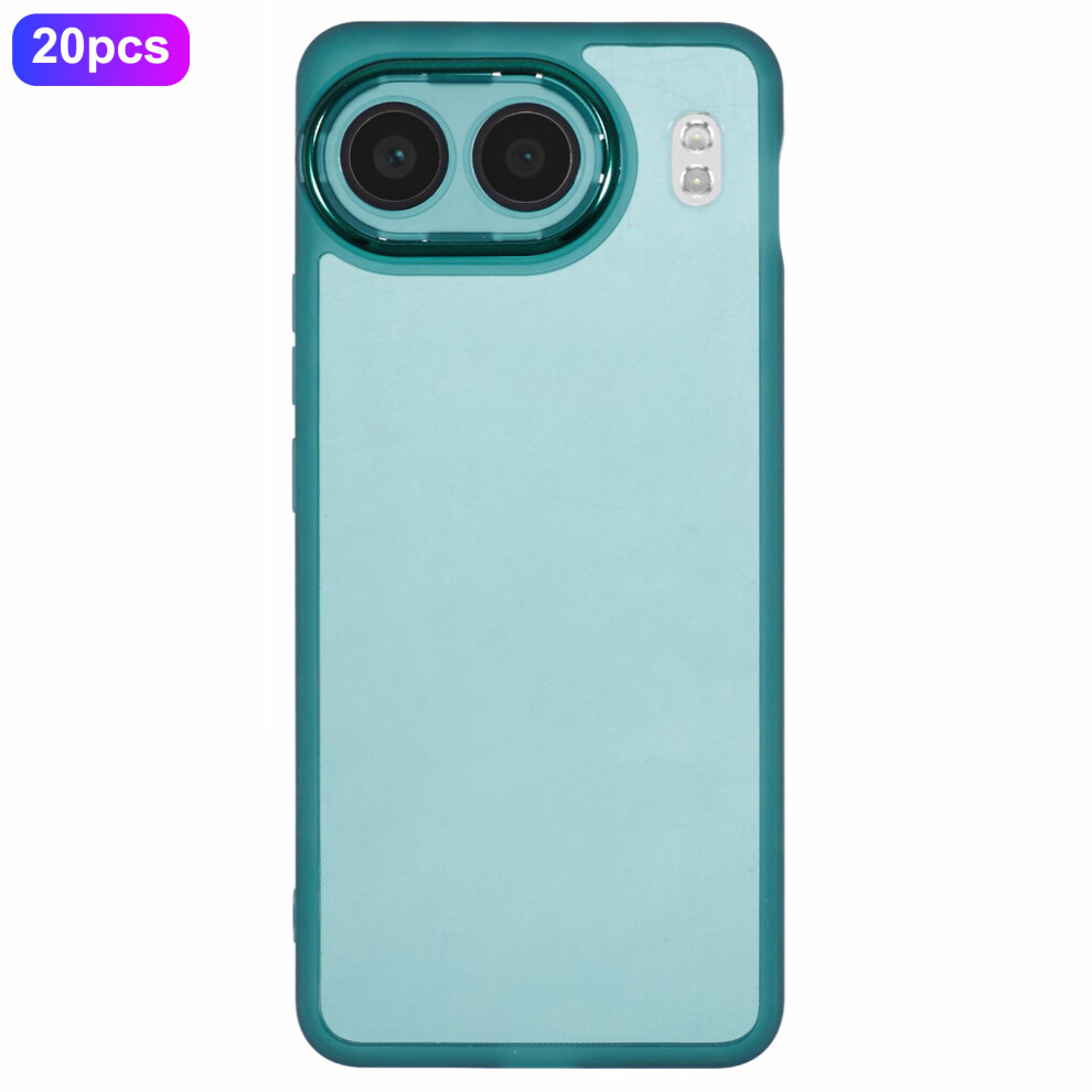 (Transparent ) Bulk Purchasing 20Pcs For Oneplus Nord 4 Case Electroplated Camera Frame Tpu Phone Cover Precise Cutouts Green 6914298819302