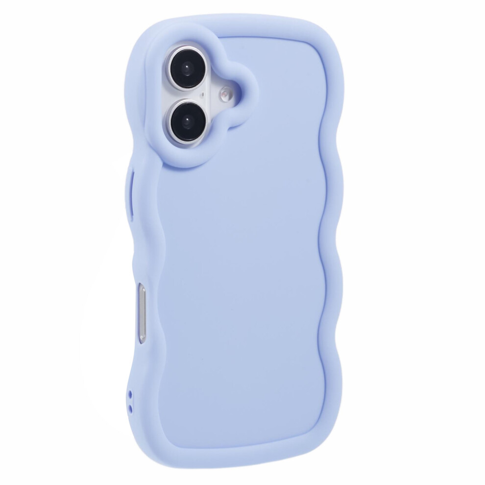 (Purple) For Iphone 17 Case Tpu Protective Phone Cover Unique Curly Wave Frame Purple 6914290915590