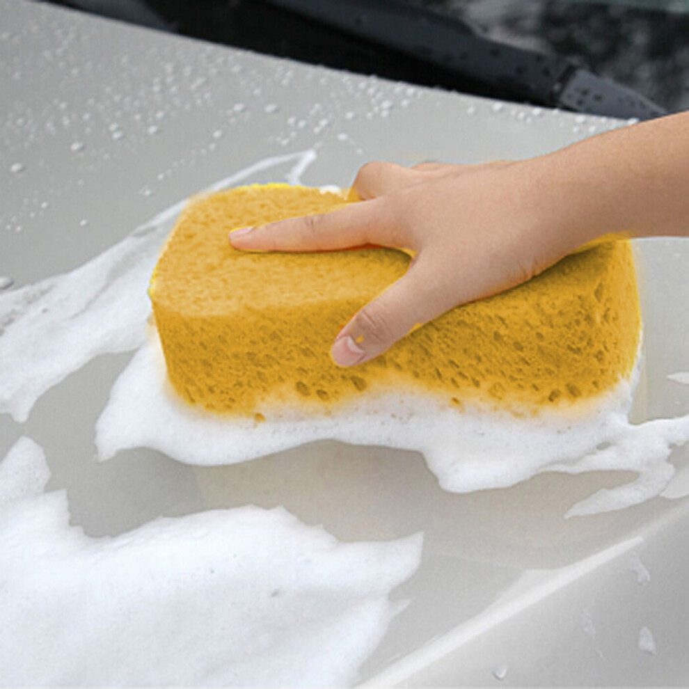 Car Wash Sponge High-Density Water-Absorbing 1 Piece Yellow 946140197883