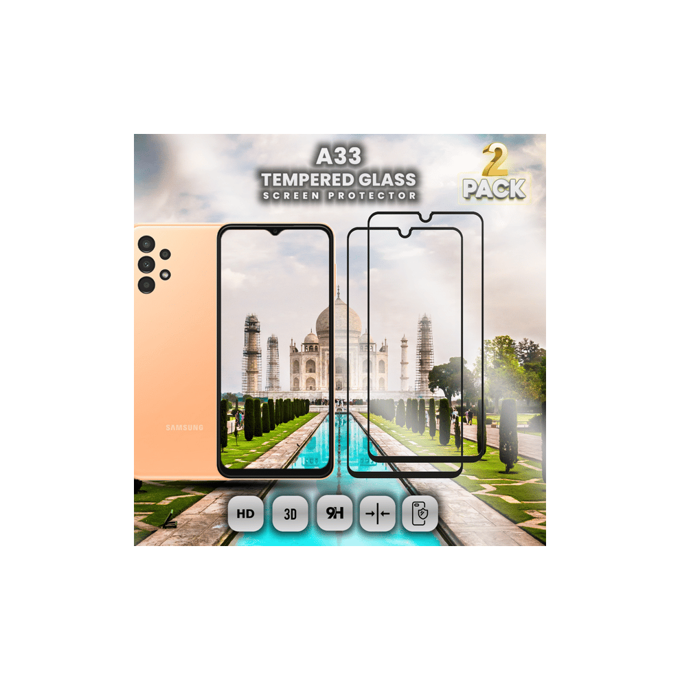 Tempered Glass For Samsung Galaxy A33 9H 3D 2 Pack 962125201246