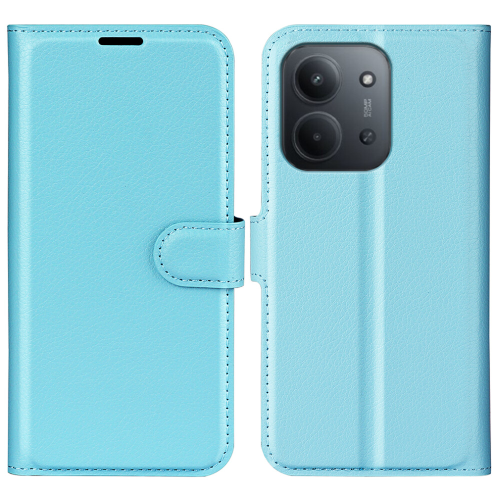 (Blue) For Xiaomi Redmi 15C 5G (Eu) (173Mm) / 15C 4G (Eu) (173Mm) Case Litchi Texture Shockproof Leather Wallet Phone Cover Blue 6914297067421