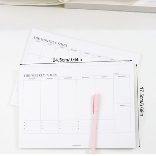 B5 Wochenplaner Notizblock, undatiert, 60 Blatt 2