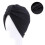 Satin Sleep Cap Turban Black One Size 1