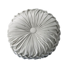 Velvet pleated round pumpkin throw pillow 18x18 inch