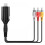 USB-C–RCA-sovitin, jossa on 3-porttinen jakaja 6