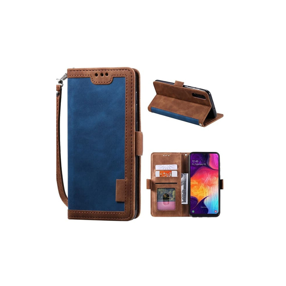 Leather Case For Samsung Galaxy A50 Blue 962125204407