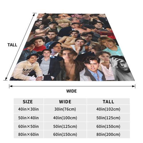 Couverture en peluche Cole Sprouse 50 x 60 pouces 2