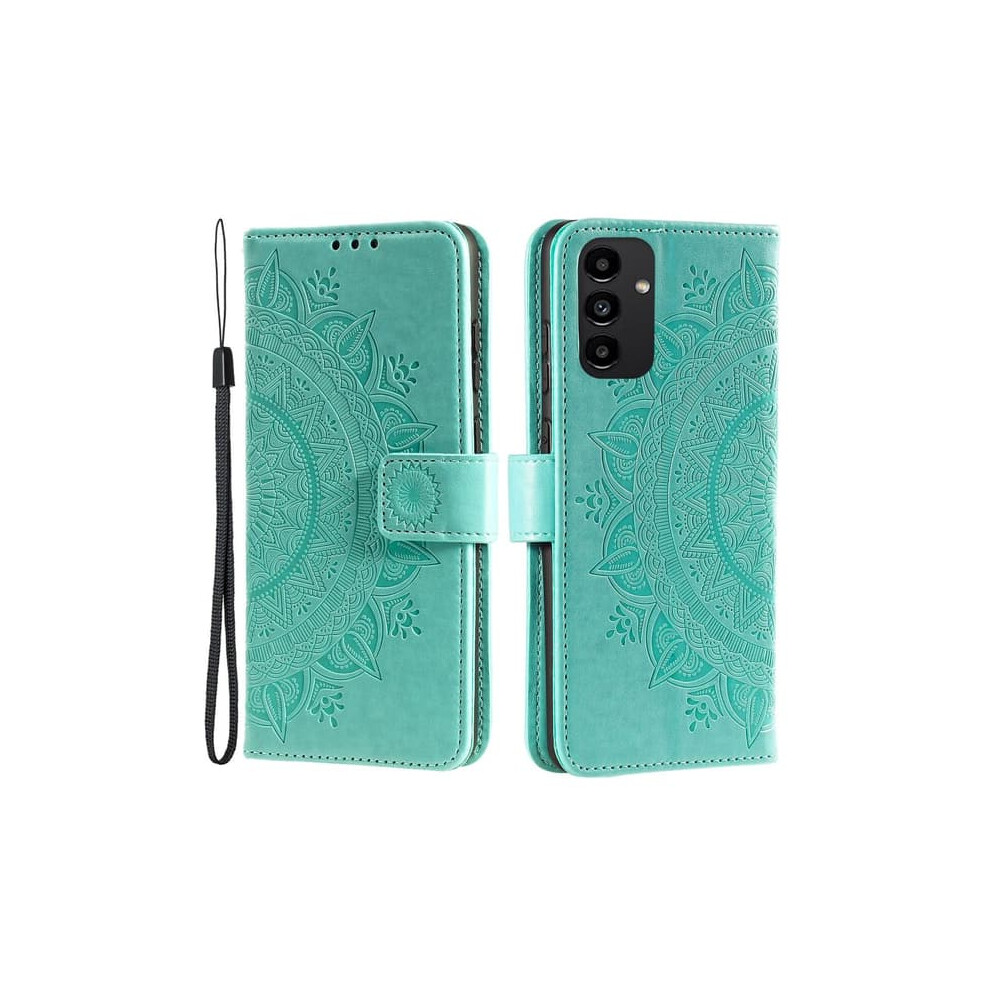Skalo Samsung A13 4G Mandala Wallet Case Turquoise 962125193077
