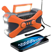 Emergency Radio 10000mAh Solar and Hand Crank AM FM NOAA