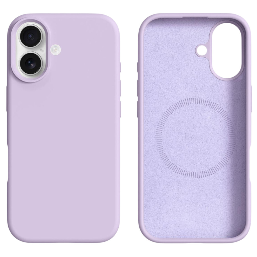 (Light ) For Iphone 17 Case Compatible With Magsafe Liquid Silicone + Pc Phone Cover Purple 6914296183122