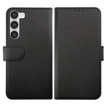 Ag luí le Cás Sparán Samsung Galaxy S23Plus Maighnéad Rvelon - Dubh Dubh