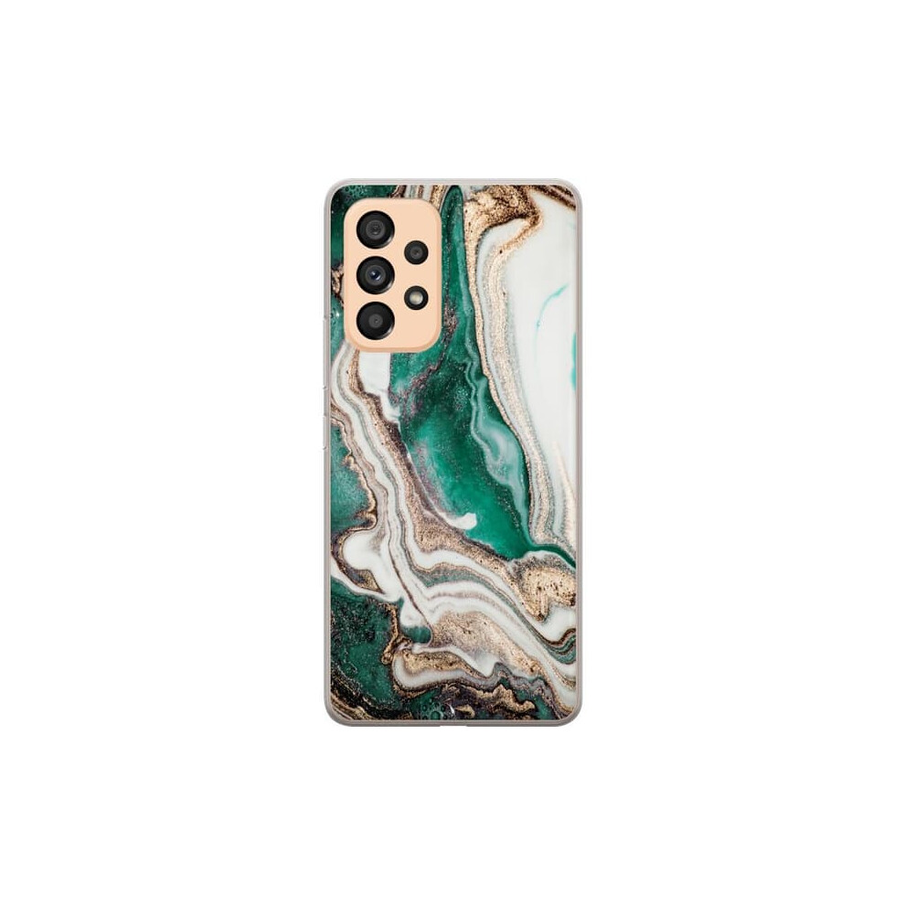Samsung Galaxy A53 5G Transparent Case Green Gold Marble Green,Gold 962125205756