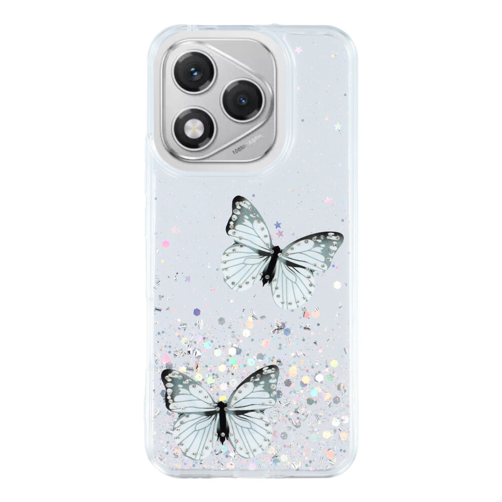 (White) For Honor 400 Lite 5G Case Epoxy Pvc Butterfly Tpu Aesthetics Phone Cover White 6914298049709
