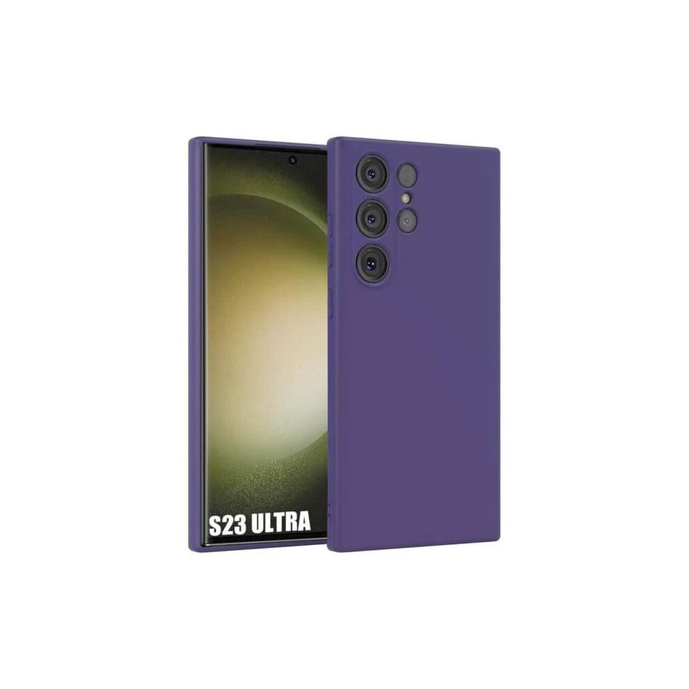 Samsung Galaxy S23 Ultra Case Ultra-Slim Liquid Silicone Dark/Purple 962125204872