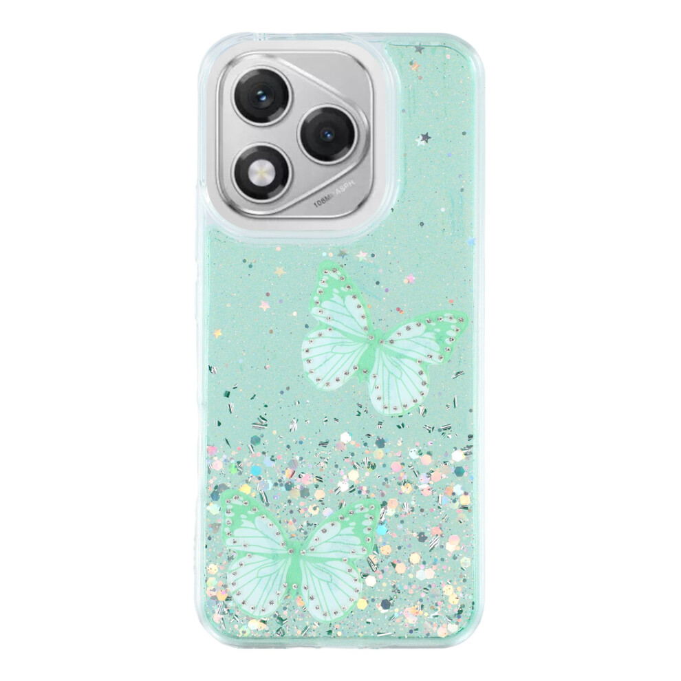 (Green) For Honor 400 Lite 5G Case Epoxy Pvc Butterfly Tpu Aesthetics Phone Cover Green 6914292274688