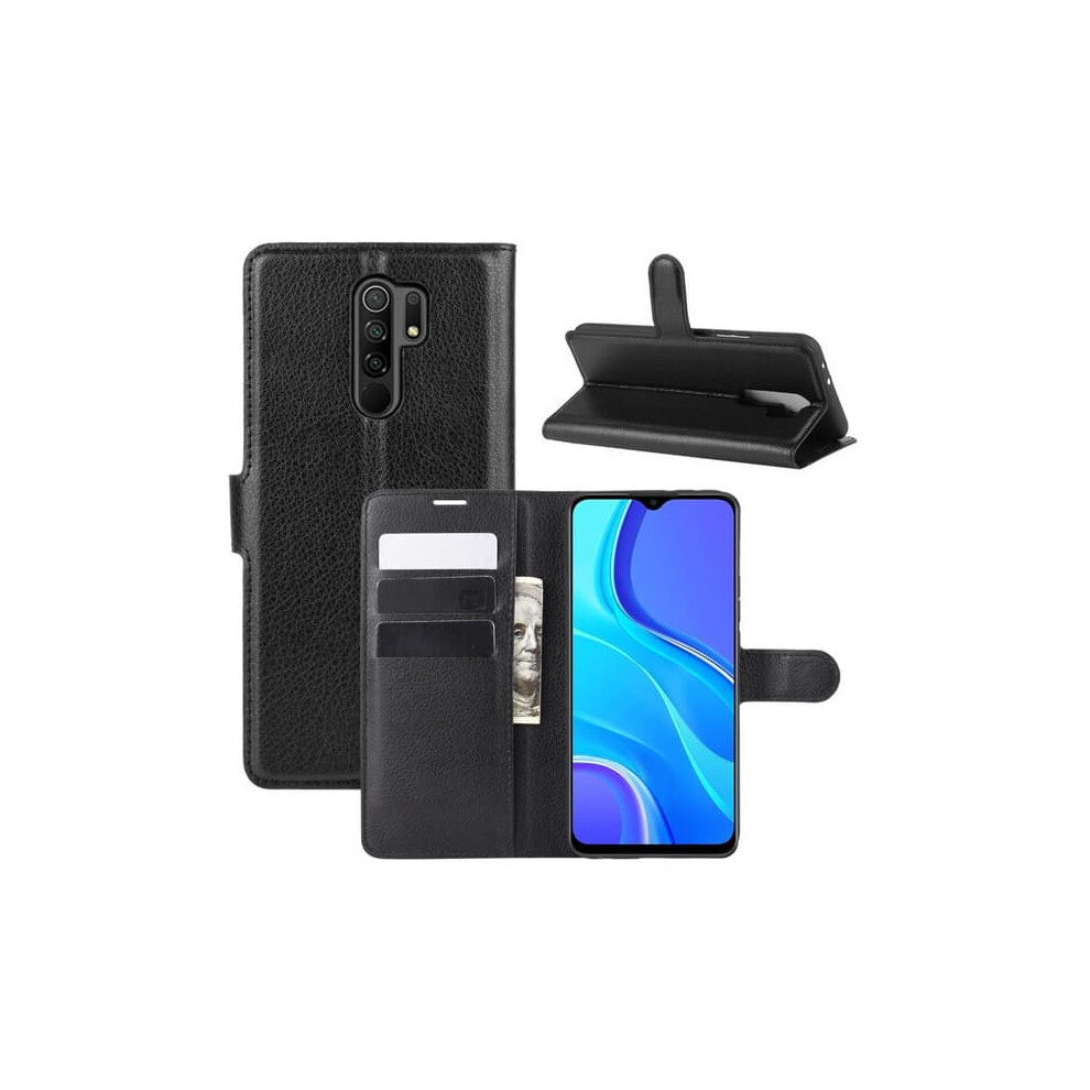 Xiaomi Redmi 9 Litchi Texture Wallet Case Black 962125195446