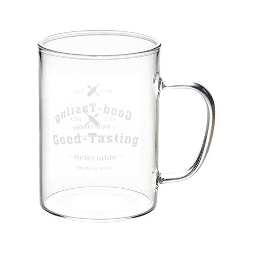 Mug à café en verre avec anse, 500 ml (17 oz). 1