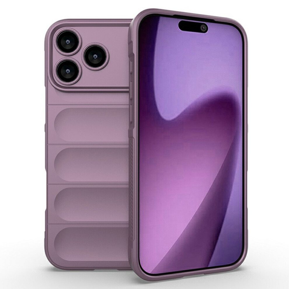 (Light ) Amorus For Iphone 17 Pro Case Shockproof Soft Tpu Rugged Phone Back Cover Purple 6914293937186