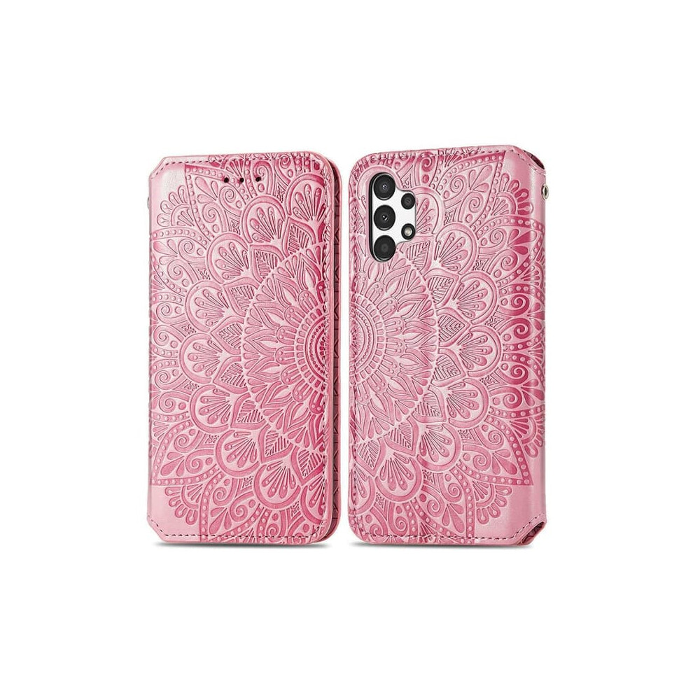 Skalo Samsung A13 4G Mandala Slim Wallet Case Pink 962125196474