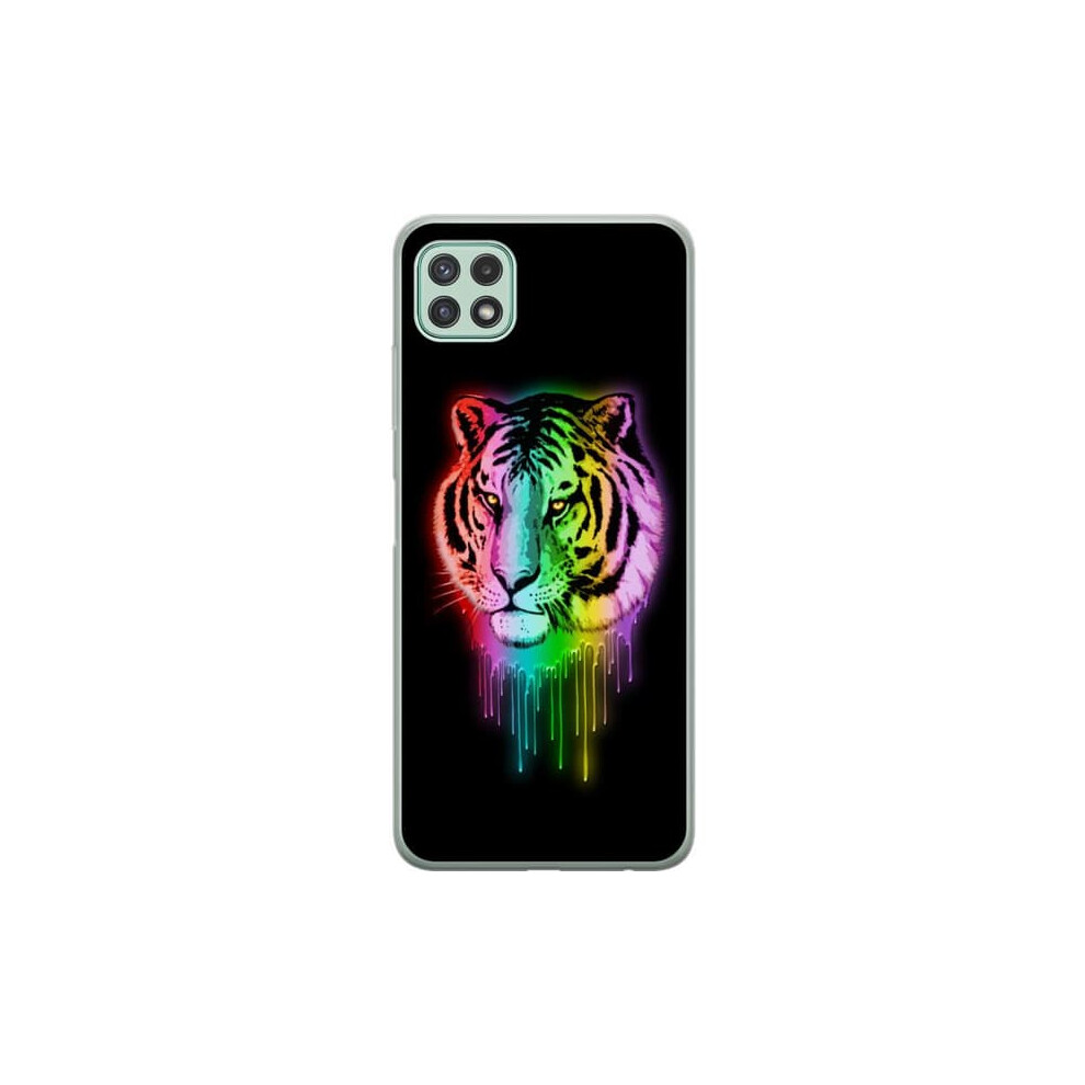 Samsung Galaxy A22 5G Transparent Case Neon Tiger 962125195644