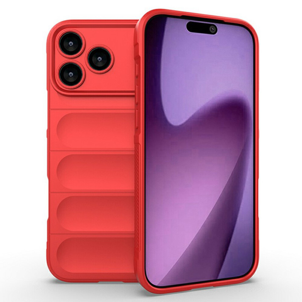 (Red) Amorus For Iphone 17 Pro Max Case Shockproof Soft Tpu Rugged Phone Back Cover Red 6914297843872