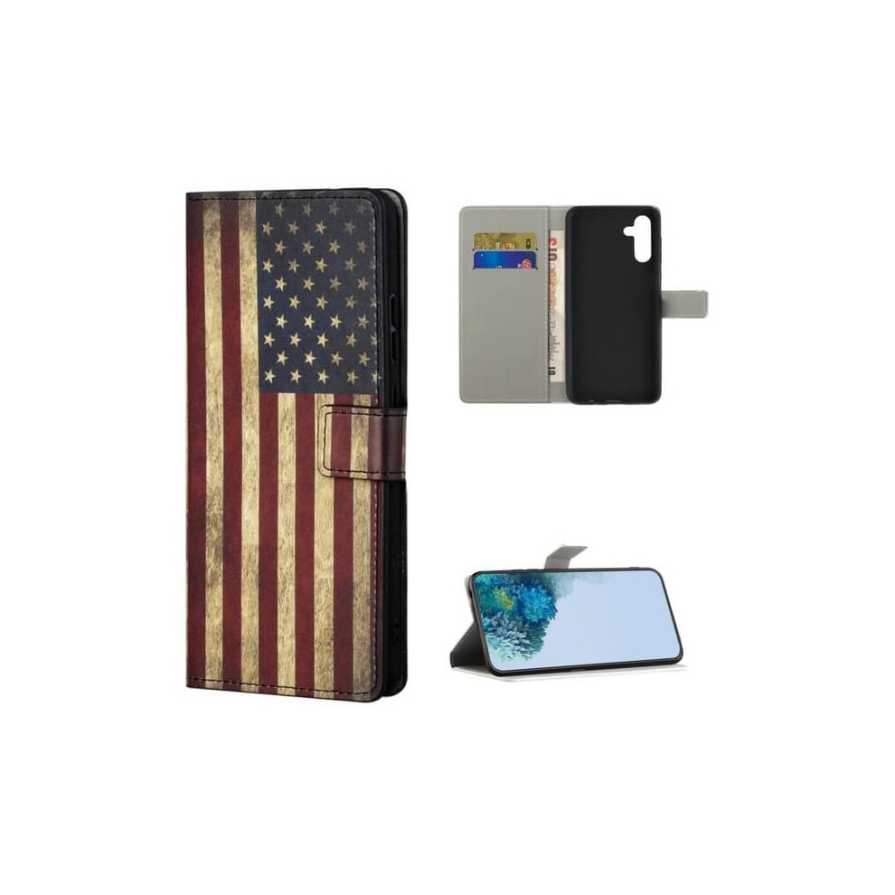 Wallet Case For Samsung Galaxy A14 Usa Flag 962125207521