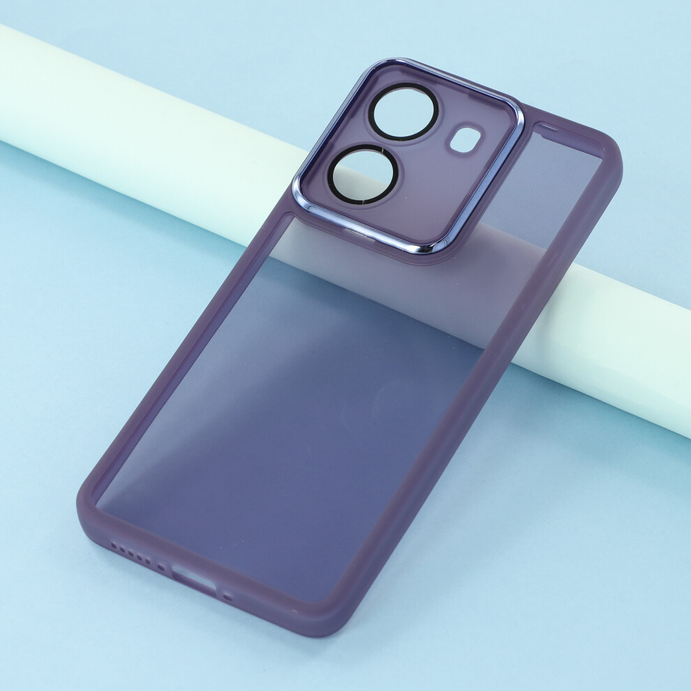 (Purple) Bulk Purchasing 20Pcs For Xiaomi Poco X7 Pro 5G Case Electroplated Camera Frame Tpu Phone Cover Precise Cutouts Purple 6914290396139