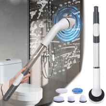 Spazzola elettrica YLOMAY, portatile e senza fili per la pulizia automatica di doccia, WC, vasche da bagno, piastrelle, lavandini, cucina e bagno -