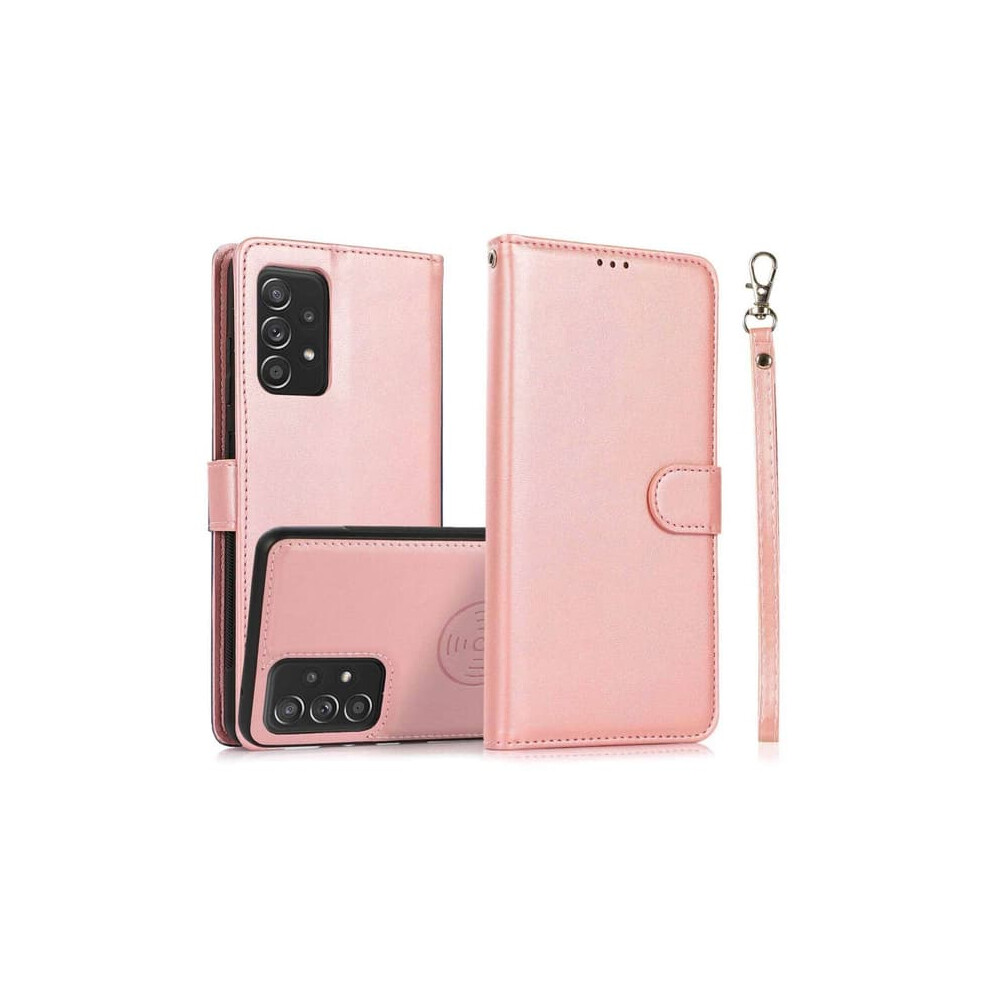 Magnet Leather Wallet For Samsung Galaxy A53 Rose Gold 962125207408