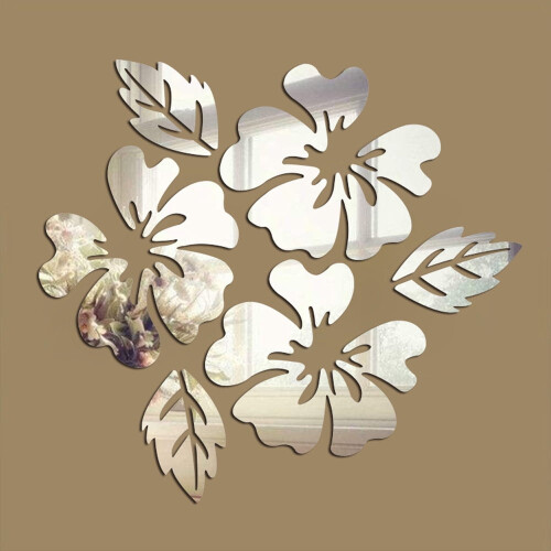 Modern Mirror-Style Removable Wall Sticker Silver 2