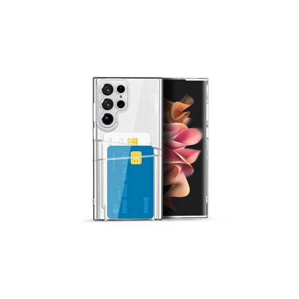 Samsung S23 Ultra Shockproof Case With Card Slot Transparent 962125204445