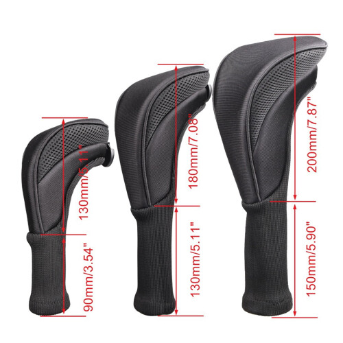 Apooke golf club head covers for woods 3-pack 2
