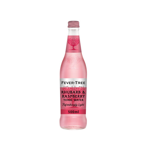 Fever-Tree Rhubarb & Raspberry Refreshingly Light Tonic Water, 500ml