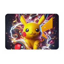 Tapete de flanela Pikachu para uso interno, 40x60 cm (16x24 polegadas)