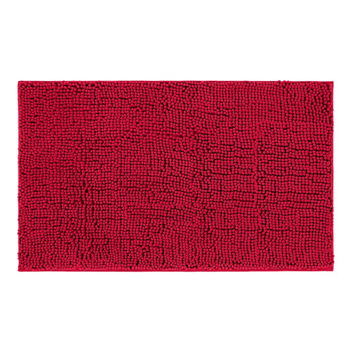 Chenille bathroom rug mat 32x20 inches red 2