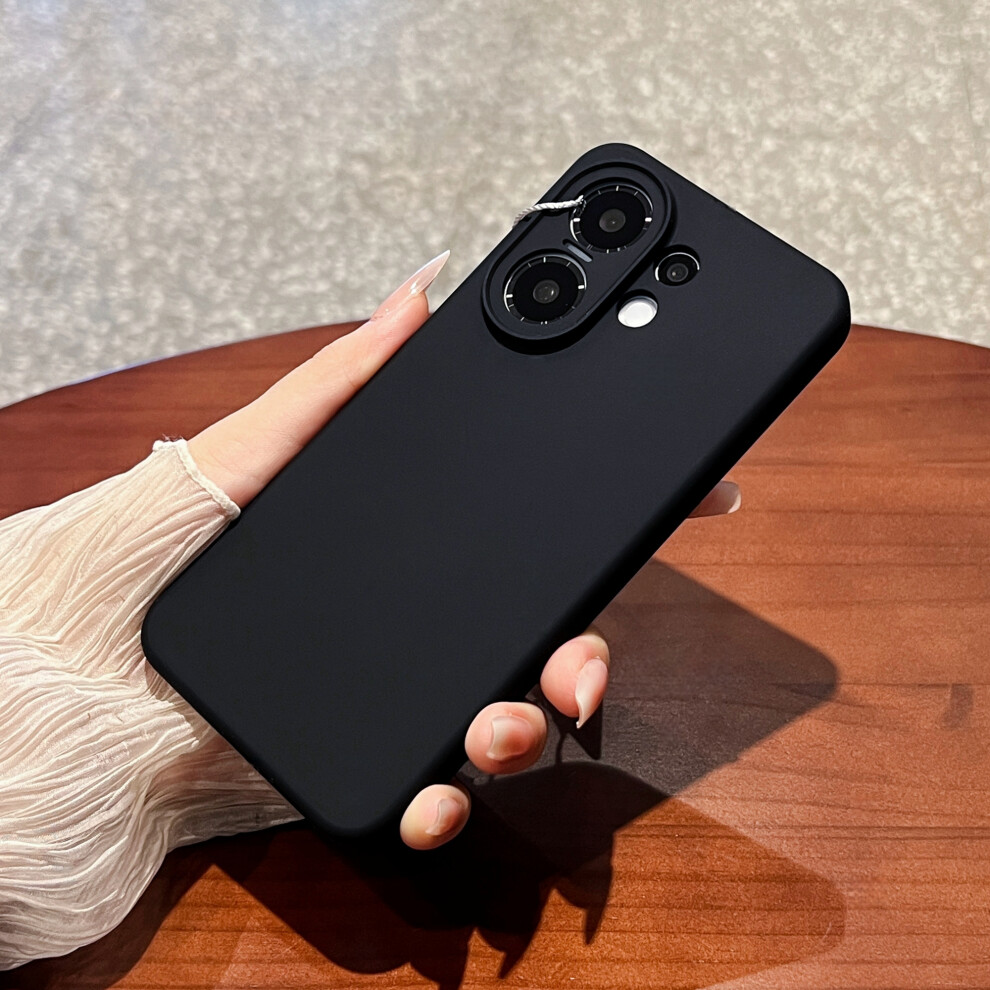 (Black) For Vivo S30 5G Case Precise Cutouts Liquid Silicone + Pc Shockproof Phone Cover Black 6914293205070