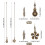 Beaded Ball Pull Chain Extenders Four-Leaf Clover Antique 2