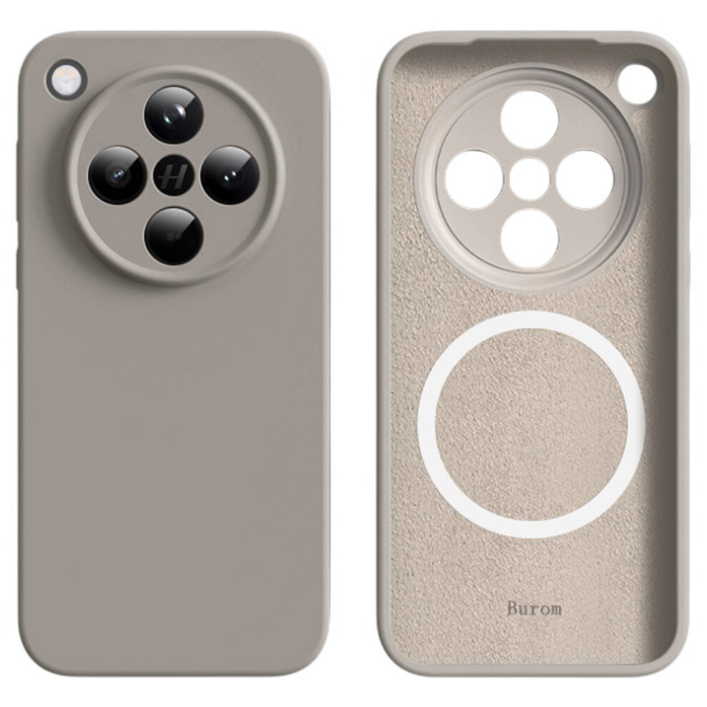 (Grey) For Oppo Find X8 5G Magnetic Case Precise Cutouts Liquid Silicone + Pc Phone Cover Grey 6914294925434
