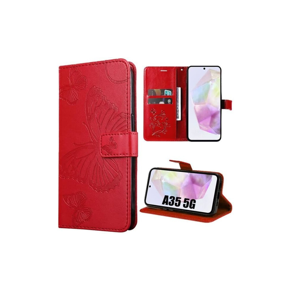 Samsung Galaxy A35 5G Protective Case Butterfly Pattern Red 962125209020
