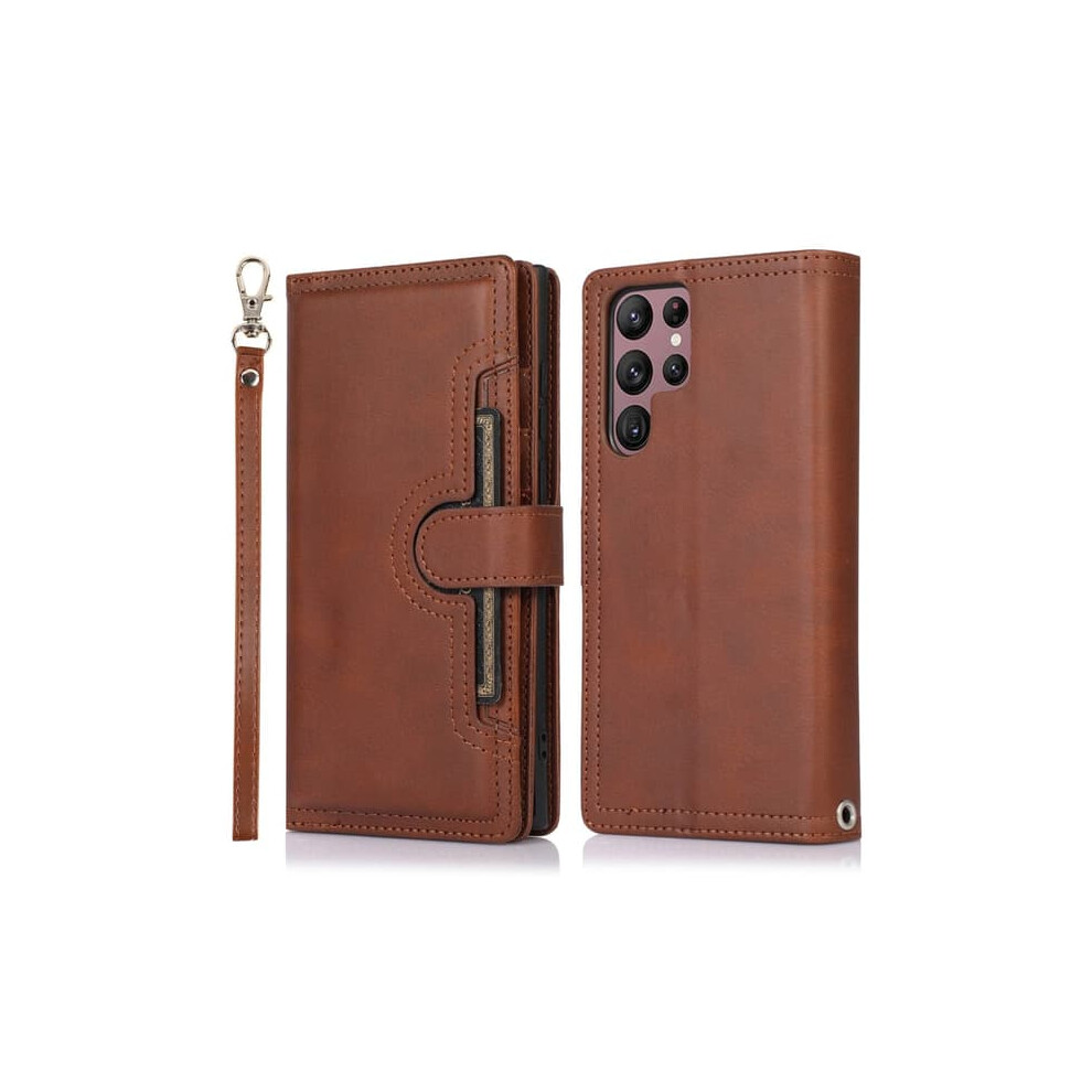 Wallet Case For Samsung Galaxy S23 Ultra Brown 962125198874