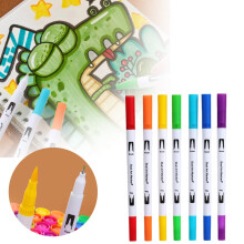 Rotuladores Pen Celebration Activ Brush, 24 colores, punta fina y de pincel, 5 ml, para adultos, para diario, caligrafía, dibujo y bocetos.