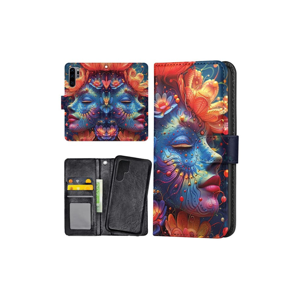 Huawei P30 Pro Wallet Case Psychedelic Design 962125207996