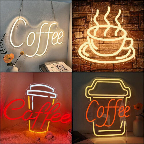 Φωτιστικό LED Neon Cup Light 12x12in, Συμβατό με Καφετέρια, Μπαρ, Μπυραρία, Γαλακτοκομείο, 1