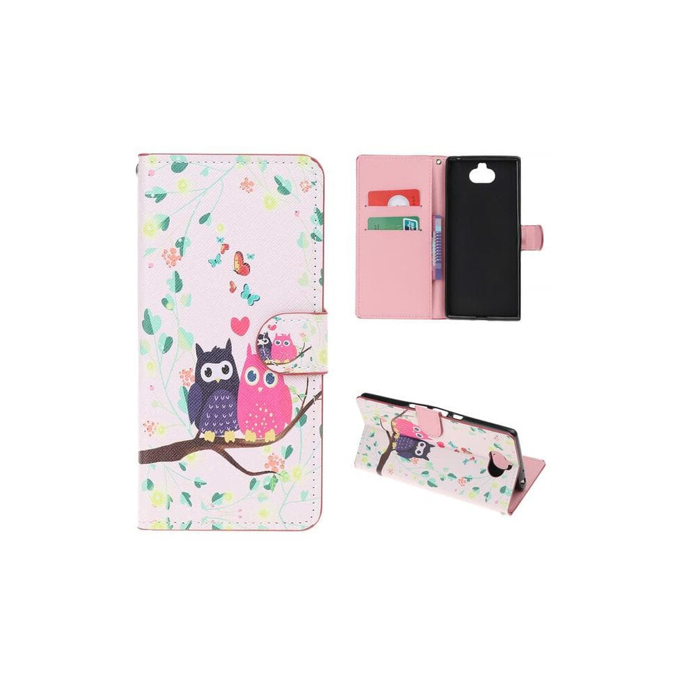 Wallet Case For Sony Xperia 10 Plus With Owl Design 962125200027