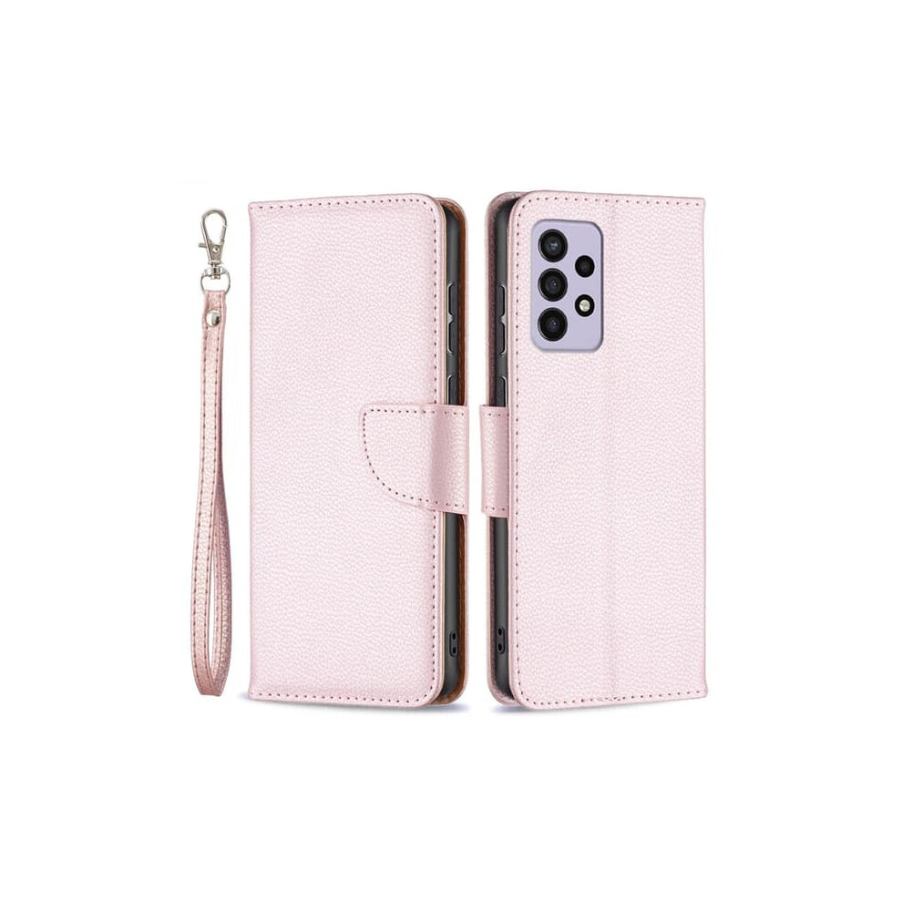 Skalo Samsung A33 5G Litchi Wallet Case - Rose Gold 962125206159