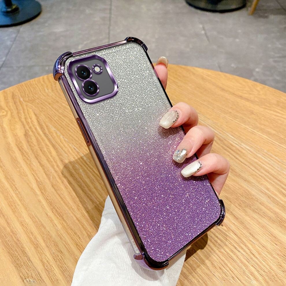 (Purple) For Samsung Galaxy A06 4G Case Glitter Tpu Phone Cover With Reinforced Corners Purple 6914298962572