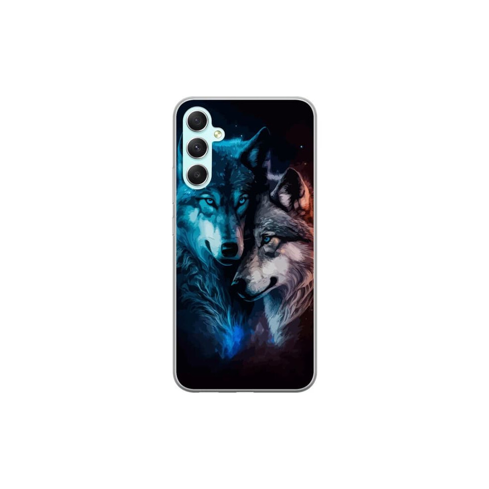 Samsung Galaxy A34 Transparent Case Wolves Design 962125199482