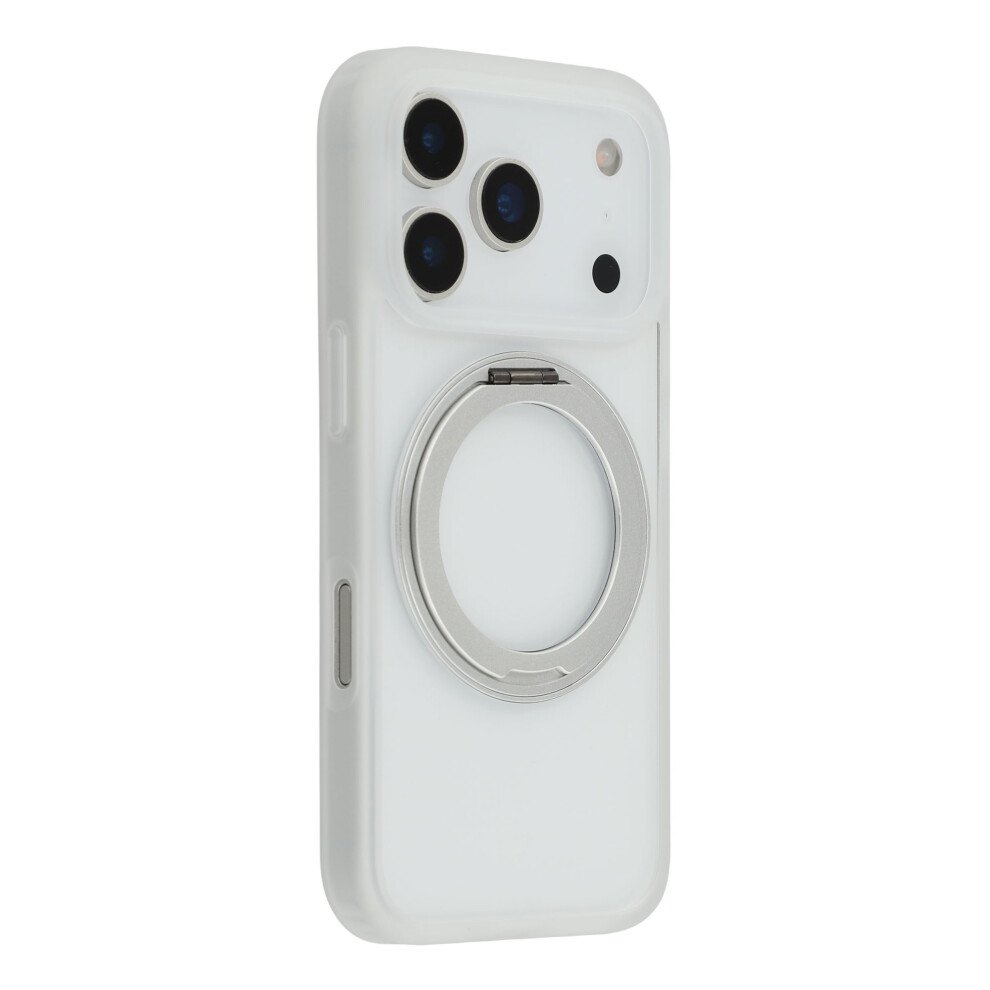 (White) For Iphone 17 Pro Case Ring Holder Kickstand Pc + Tpu Phone Cover White 6914294382497
